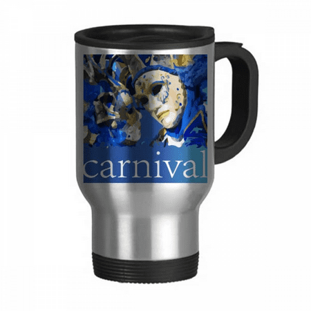 

Carnival Love Between Men Women Travel Mug Flip Lid Stainless Steel Cup Car Tumbler Thermos