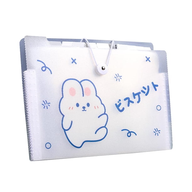 Bonito organizador de archivos A4, organizador de , organizador de escritorio, carpeta de archivos para niños 12 niveles de conejo Zulema Organizador de archivos