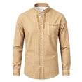 thumbnail image 4 of JAJAHO Boys Plaid Shirts Kids Boy Button Down Shirt Long Sleeve Stand Collar Regular Fit Dress Blouses School Uniform Wear 2-14Y Comfy Tops, 4 of 4
