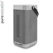 Cordless Portable Cordless PA Audio Speaker Cordless Microphones FM Radio Party Karaoke Machine Sound System - Black & Red Gril