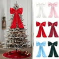 thumbnail image 2 of PEIBang Christmas Tree Topper Bow,Christmas Tree Bows,Satin Christmas Wreath Bows for Home Party Wedding Holiday Decor Supplies, 2 of 6