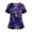 Dark Purple002, variant on QHRMKOG Womens Mardi Gras Scrub Tops Relaxed Fit Fat Tuesday Carnival Print V Neck Shirts Nurse Strentch Short Sleeve Scrub Top Trendy Tops Pink 5XL
