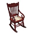 thumbnail image 3 of MERRYHAPY 1Pcs Miniature Rocking Chair 5x6.5x9.3cm Dark Brown for Mini House Accessory, 3 of 6