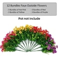 thumbnail image 3 of Flores artificiales HyeFlora Daisy con eucalipto, 12 paquetes, 3 of 7
