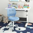 thumbnail image 3 of Giantex Kids Desk Chair, Adjustable Swivel Chair for Children, Armless Mesh Task Student Study Chair w/Lumbar Support & Adjustable Height, Rolling Computer Chair, Blue, 3 of 8