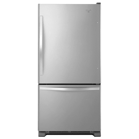 WhirlpoolÂ® Brand New WRB322DMBM - 33-inches wide Bottom-Freezer Refrigerator with Spill Guardâ„¢ Glass Shelves - 22 Cu. ft