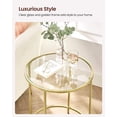 thumbnail image 5 of ZXNYH Round Side Table, Glass End Table with Metal Frame, Gold Coffee Table with Modern Style for Living Room, Balcony, Bedroom, 5 of 8
