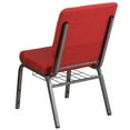 thumbnail image 5 of Flash Furniture HERCULES Series 18.5''W Church Chair in Red Fabric with Cup Book Rack - Silver Vein Frame, 5 of 8