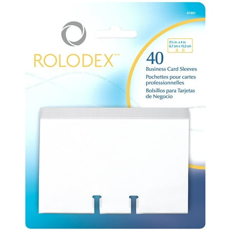 - Business Card Tray Refill Sleeves, Holds 2 of 2.625 x 4 Inch Cards, White, 40 per Pack (67691), Each Products Sleeves 214x4 Index 21160CB.., By Rolodex