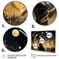 thumbnail image 3 of Designart "Midnight Glamour Woman in Black and Gold II" Fashion Framed Wall Art Decor - Glam Black Woman Entryway Framed Wall Art Print, 3 of 6
