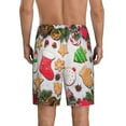 thumbnail image 3 of Bixox Men's Christmas Gingerbread Cookies printed lightweight casual shorts, soft sleep shorts with pockets., 3 of 7