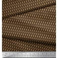 thumbnail image 3 of Soimoi Brown Poly Georgette Fabric Diamond Geometric Printed Fabric 1 Yard 52 Inch Wide, 3 of 5