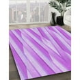 thumbnail image 2 of Ahgly Company Indoor Rectangle Patterned Bright Neon Pink Purple Area Rugs, 4' x 6', 2 of 6