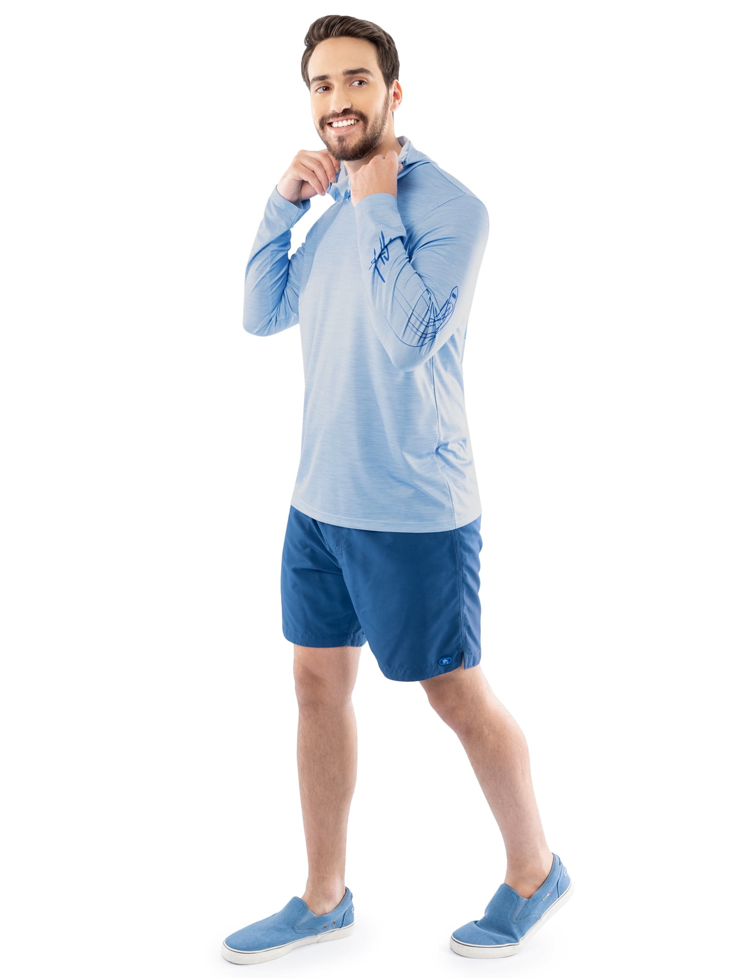 GH BY GUY HARVEY Men's Performance Long Sleeve Fishing Hoodie, Sizes S -3XL