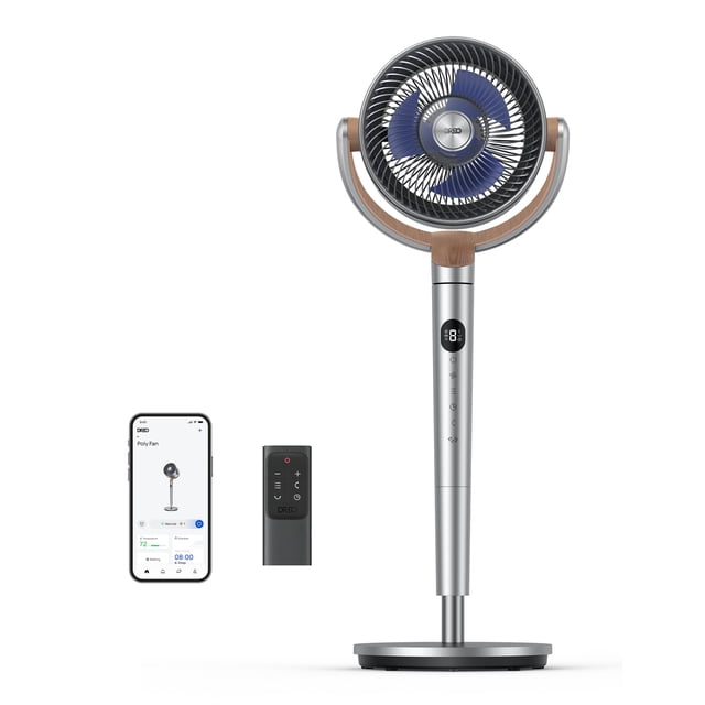 Ventilador de pie Dreo con oscilación de 120°, Wi-Fi/Control por voz, 80 W