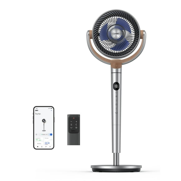 Ventilador de pie Dreo con oscilación de 120°, Wi-Fi/Control por voz, 80 W