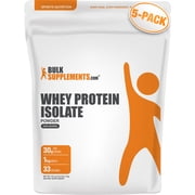 BulkSupplements Whey Protein Isolate Powder - 90%, Whey Protein Supplement, with BCAAs - Unflavored, 5kg (11 lbs)