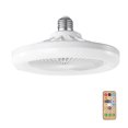 thumbnail image 1 of Mistaha Modern Ceiling Fan Light with Three Wind Speeds and Remote Control - Quiet Design for Dining Room, Living Room, and Bedroom - E27 (White Cover, Three Colors), 1 of 7