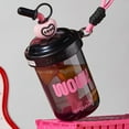 thumbnail image 1 of Dvkptbk Mixing Cup Stirring Cup Student White Collar Coffee Protein Powder Plastic Water Cup Cute Handheld Large Capacity Straw Cup Capacity 580Ml Kitchen Essentials, 1 of 4