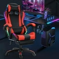 thumbnail image 2 of bestolf Gaming Chair with Footrest and RGB LED Lights,3 in 1, Massage Leather Game Chair for Adults, Big and Tall Video Game Chair with Headrest and Lumbar Support, 2 of 16