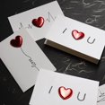thumbnail image 2 of Tarjeta de felicitación de corazón rojo sólido hecha a mano, bricolaje, con sobres, tarjeta de invitación de boda, regalo del Día de San Valentín, 2 of 4
