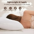 thumbnail image 3 of Goose Down Feather Pillows, Soft Bed Pillows Queen Size Set of 2, 100% Soft Cotton Shell, Hotel Pillows for Back, Stomach or Side S pers, 3 of 6