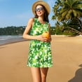 thumbnail image 3 of Cauagu Joyeuse Saint-Patrick pour Femmes Robes d'Été, Robes Sans Manches Décontractées de Vacances Robe Col Rond avec 2 Poches, 3 of 7