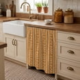 thumbnail image 2 of Terracotta Cabinet Curtains for Kitchen 35"Wx35"L, Rustic Vertical Dashed Lines Shabby Chic Leaf Cottagecore Laundry Sink Cabinets Magic Tape Short Curtain Privacy Panel for Bathroom Vanity Cabinets, 2 of 9