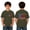 Army Green, variant on Boys Patriotic Shirt Relaxed Fit Stretch 250 Anniversary T-Shirt Breathable Soft Kids Summer Clothing Navy 8-9 Years