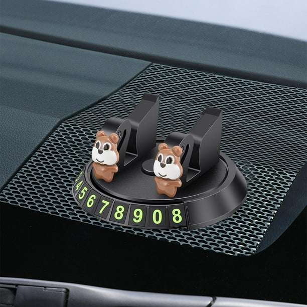 Señal de estacionamiento temporal 2 en 1 para coche, soportes para teléfono móvil, accesorios interiores para coche, montaje en salpicadero, estilismo para coche, Universal para Estilo F Macarena Soporte para teléfono con tarjeta de estacionamiento