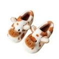 thumbnail image 5 of QQAMB Cartoon Cow Cotton Slippers,Cute Cozy Fuzzy Animal Slippers For Women Men,Winter Warm Plush Comfy Indoor Outdoor Slippers, 5 of 8