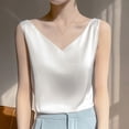 thumbnail image 5 of Turilly Womens V-Neck Satin Camisole Tops Casual Silky Sleeveless Tank for Office and Daily Wear, 5 of 6