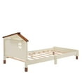 thumbnail image 6 of 3-Piece Bedroom Furniture Set, Twin Size Platform Bed Frame with Cute Nightstand & Storage Six-drawer Dresser for Kids Teens Bedroom, No Box Spring Required, Cream&Walnut, 6 of 8