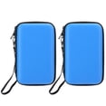thumbnail image 1 of 2 Pack Hard EVA Portable Storage Bag for Nintendo 3DS XL Game Console (Blue), 1 of 4