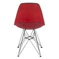 thumbnail image 3 of LeisureMod Cresco Molded Eiffel Side Chair-Color:Transparent Red, 3 of 7