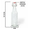thumbnail image 3 of 16-20oz Clear Growler with Flip Top Airtight Silicone Seal | For Beverages, Oil, Vinegar, Kombucha, Beer, Water, Soda, Kefir | Pack of 36, 3 of 4
