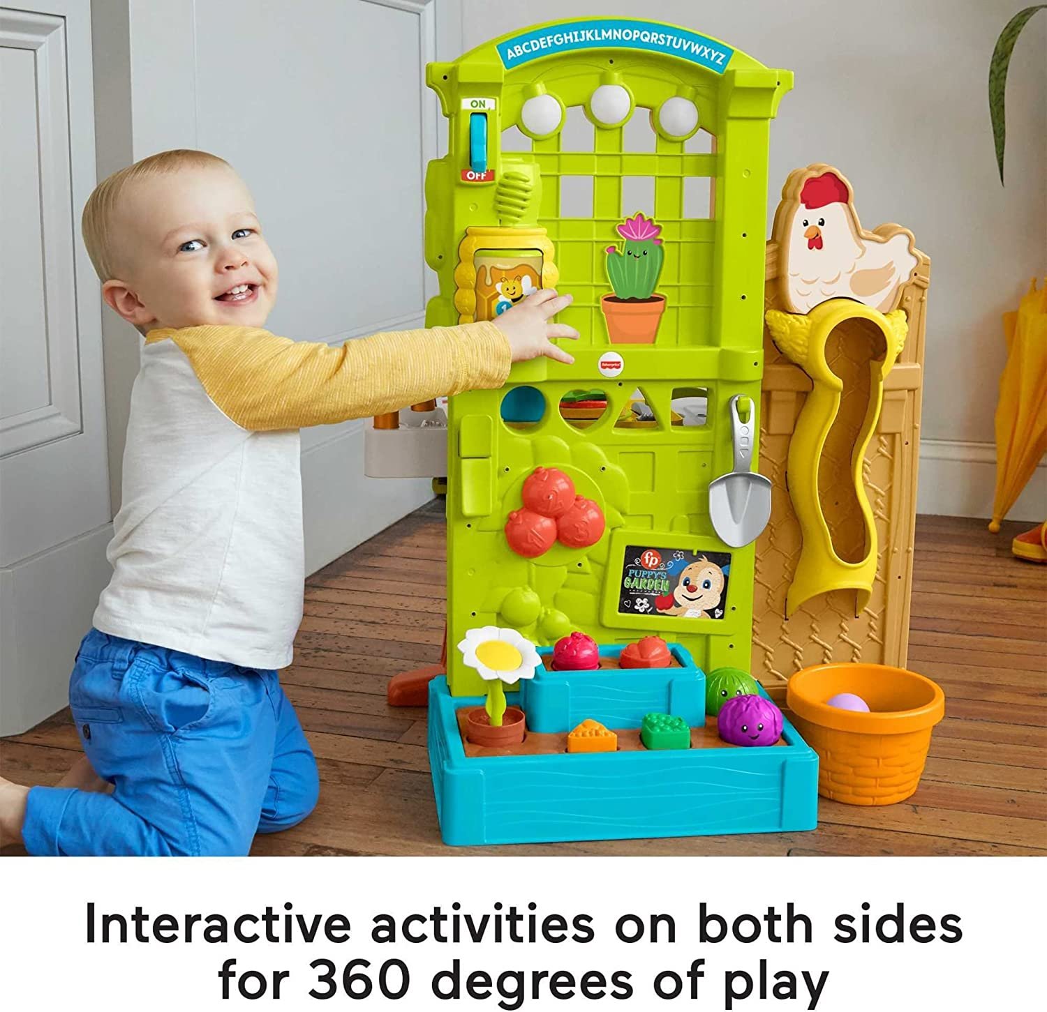 Fisher-Price Laugh & Learn Grow-the-Fun Garden to Kitchen, Interactive Farm-to-Kitchen Playset for Toddlers with Music, Lights and Learning Content - image 4 of 8