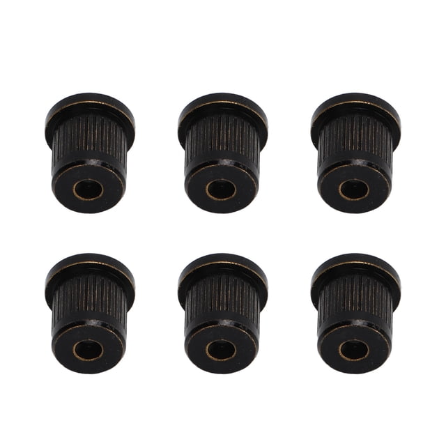 6Pcs Guitar String Ferrules, 2 Colors, Through Body Brass Recordative Edition For Electric Guitars