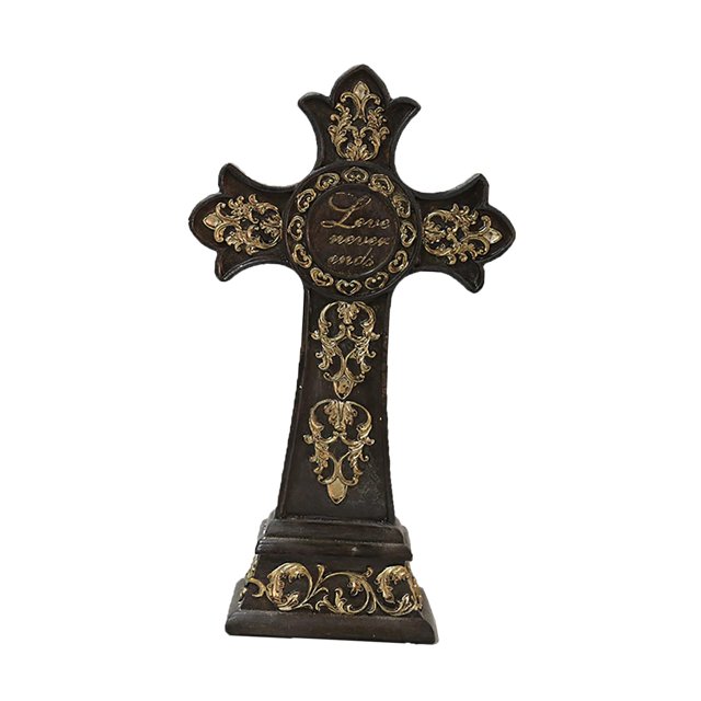 Crucifijo de Muro Sagrado Cruz Santo Religioso Artesanía Decoración Decoración Cristiana para Iglesia Estilo 2