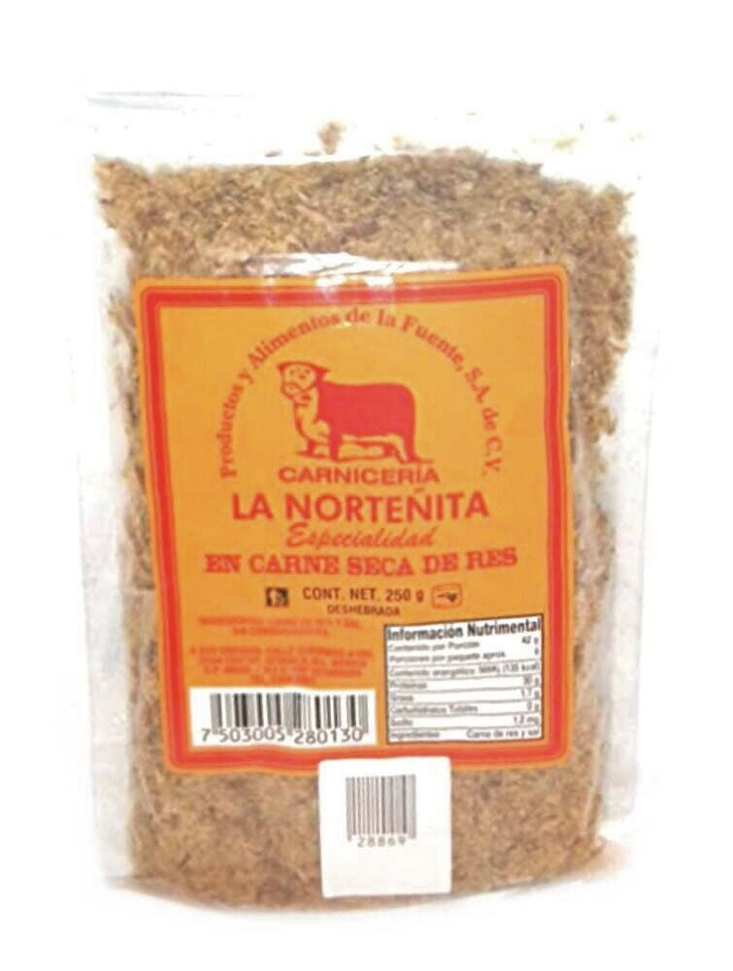 LA NORTENITA Machacado Carne Seca Res Shredded Beef Jerky 250g From Apodaca NL