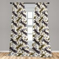 thumbnail image 4 of Ambesonne Leopard Print Curtains, Animal Spots Wild Art, Pair of 28"x63", Cocoa Camel and Violet, 4 of 5
