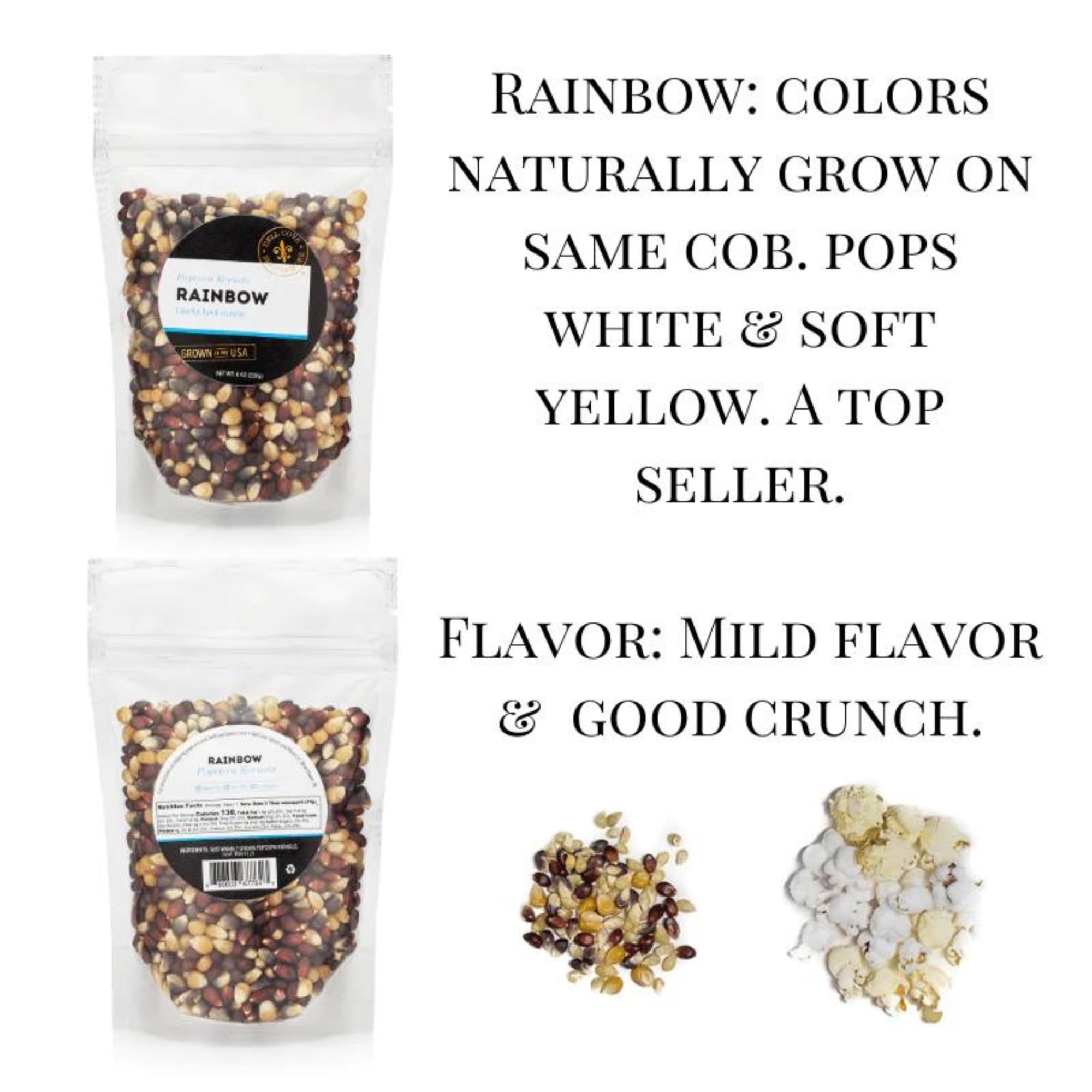 Deluxe Popcorn Gift Set - Gourmet Sampler 6 Pack of Popcorn Kernels, Gluten-Free - Perfect for Movie Nights and Holiday Gifts - Dell Cove Spices & More