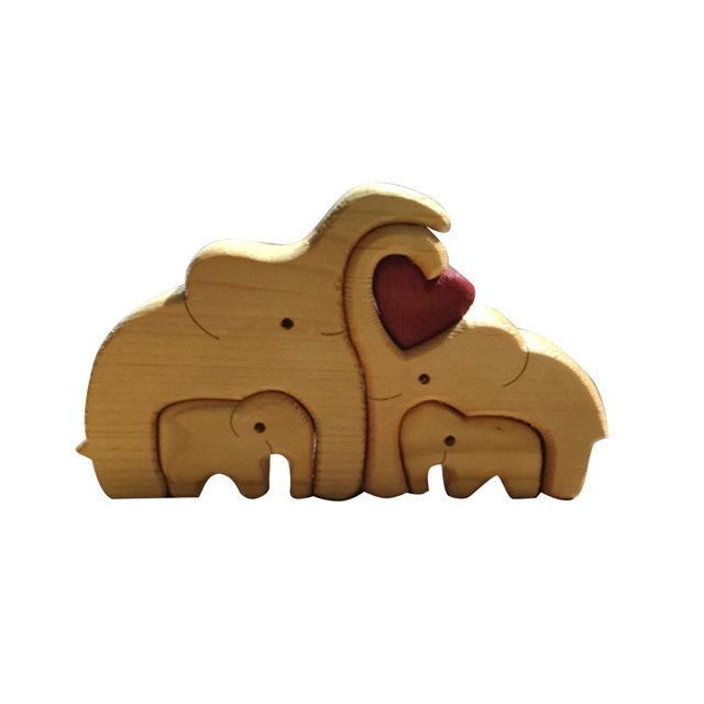Rompecabezas de elefante en 3D de madera, juego de ingenio, actividad educativa Montessori para niños y adultos, para toda la familia