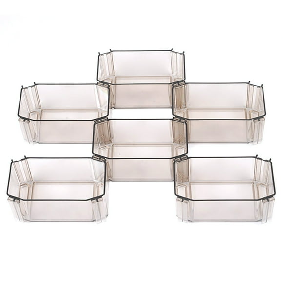 Drawer Organizer Tray Plastic: 6PCS Versatile Drawer Tray Divider Storage Box