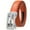 Chrome + Orange Strip, variant on Women's Automatic Buckle Belt for Jeans & Dresses - Adjustable Cut-to-Fit Waist Cinch, Hollow-Out Minimalist Casual Dress Belt (Standard Size Range) - Easy to Wear for Jeans or Dresses