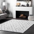 thumbnail image 1 of nuLOOM Bealauh Shaggy Area Rug, 6' x 9', White, 1 of 5