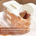 thumbnail image 4 of Soporte para Huevos para Refrigerador, Organizador de Huevos con Ruedas, Contenedor para Huevos, Dispensador con Rodillo para Ahorro de Huevos, Bandeja Apilable para Nevera, Verde, 4 of 5