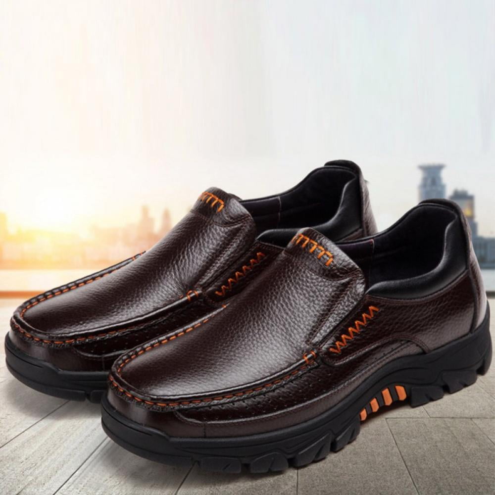Details about   Men Soft Leather Formal Shoes Slip On Business Shoes Casual Driving Shoes 