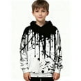thumbnail image 2 of Boys Graphic Print Blend Pullover Hoodie Casual Crewneck Sweatshirt Top Kids Youth School, 2 of 3