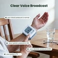 thumbnail image 5 of Wrist Blood Pressure Monitor for Home Use, Wrist Digital BP Machine Cuff with LED Backlit Display, Voice Broadcast, 2 * 99 Memory Storage for 2 Users with Carrying Case, 5 of 6
